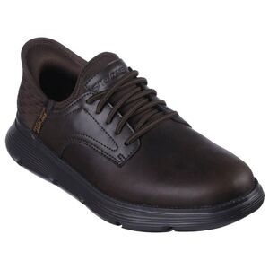 Skechers Mens Garza - Gervin Leather Oxford Shoes / Chocolate